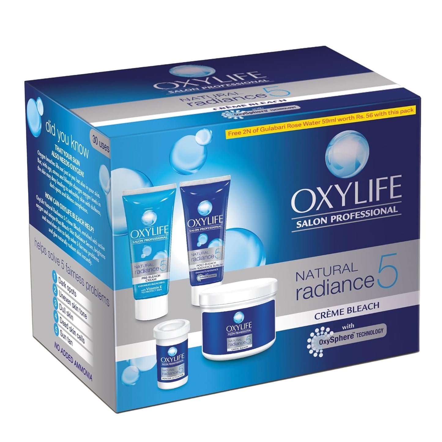 Dabur Professional Oxylife Natureal Radiance Bleach 310 Gm