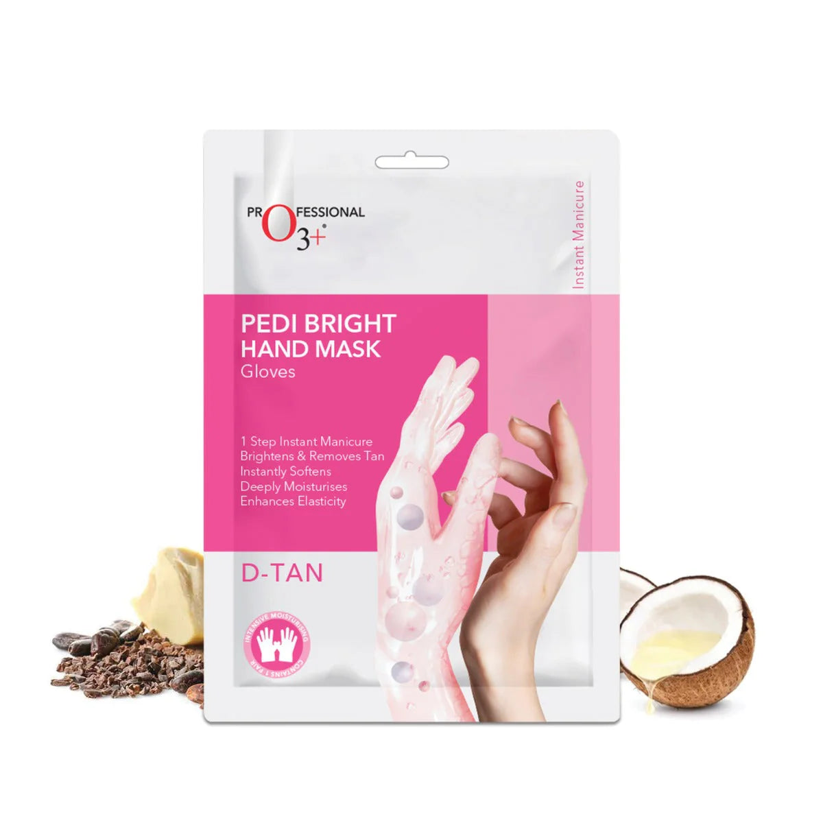 o3+ Professional Pedi Bright Hand Gloves Cream Mask