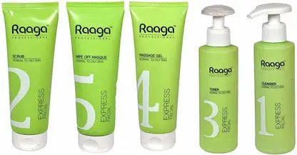 Raaga Professional Express Facial Normal to Oily Skin (Pack of 5)  (5 x 200 ml)